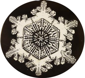 WILSON A. BENTLEY (1865-1931) A selection of 3 snow crystal studies.